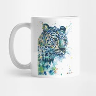 LEOPARD watercolor portrait Mug